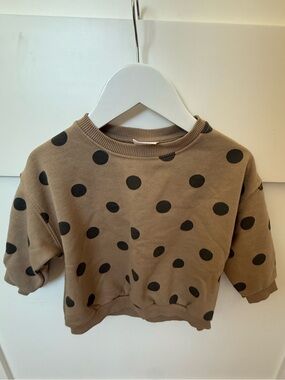 ZARA Beige Polka Dot Sweatshirt